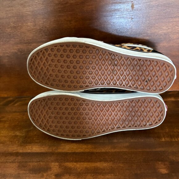 VANS OLD SKOOL LEOPARD BLACK/WHITE/BEIGE ANIMAL PRINT Size Mens 7 Women's 8.5 - Picture 5 of 8